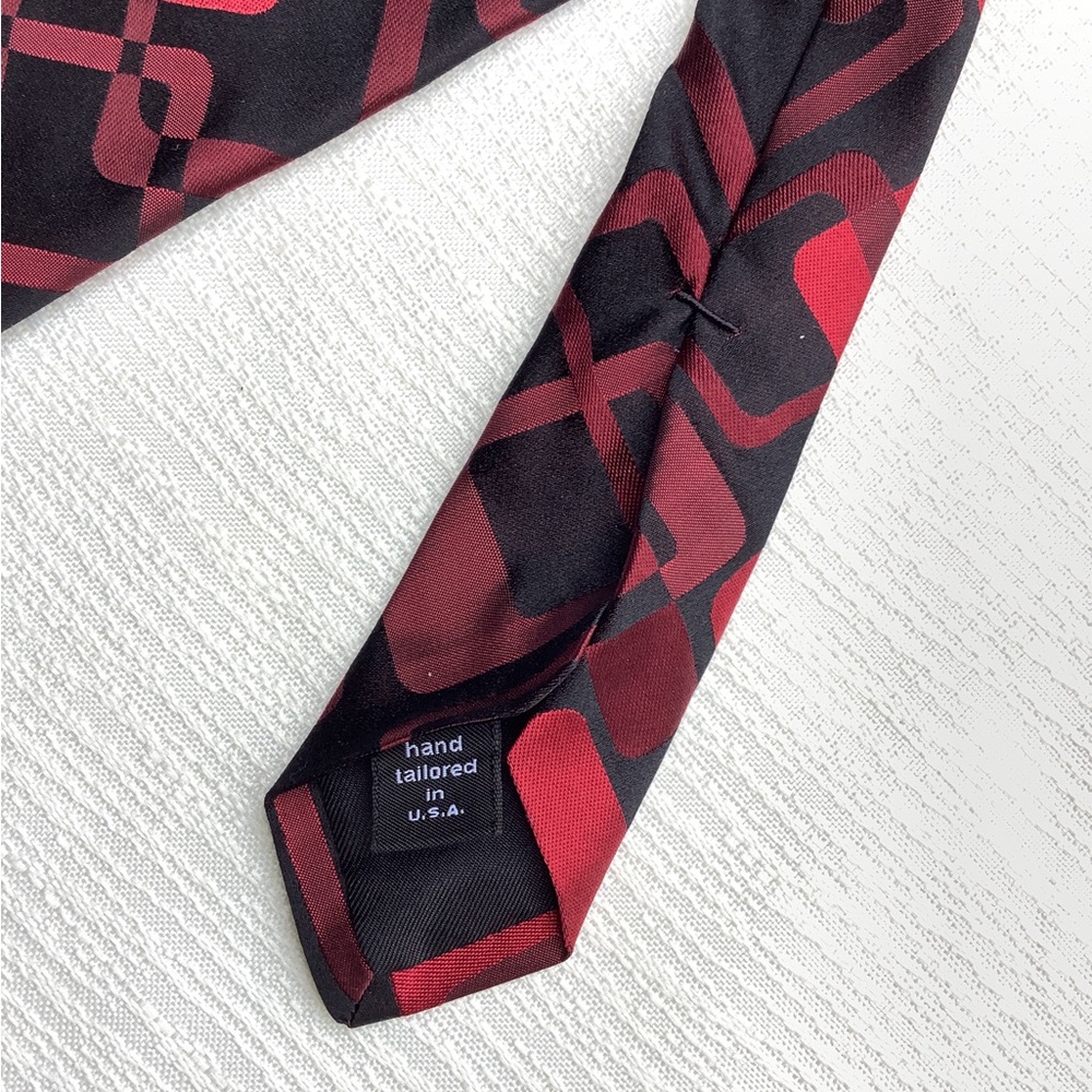 MURANO Geo Print Silk Tie - Picture 4 of 4